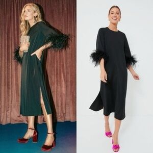 NWT Tuckernuck Jamie Dress Black feather XS